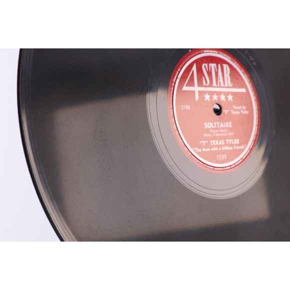 T. Texas Tyler Trouble Then Satisfaction / Solitaire 1950 10" 78 rpm Record 1539 - Picture 16 of 16